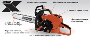 Echo Gas Powered Chainsaw CS-7310P-28